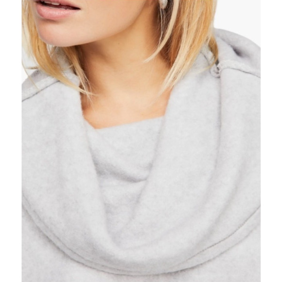 Free People Huntington Oversized Pullover Womens S Cowl Neck Sweatshirt Tulip - Picture 5 of 16